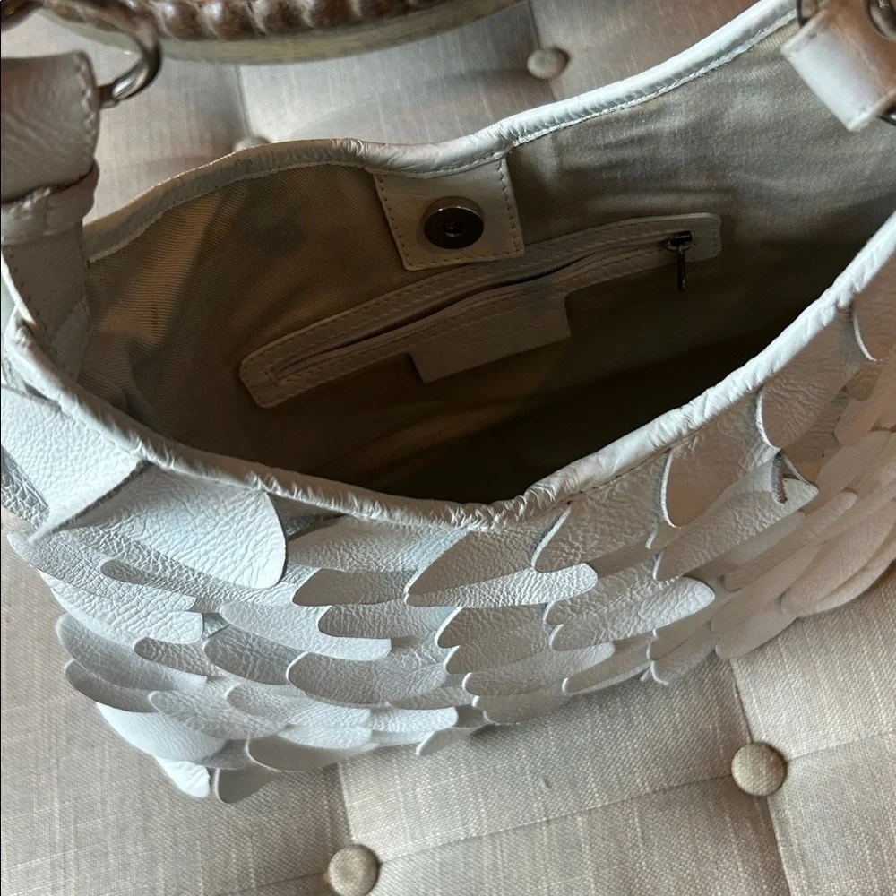 Yves Saint Laurent St. Tropez Fish Scale Leather Bag